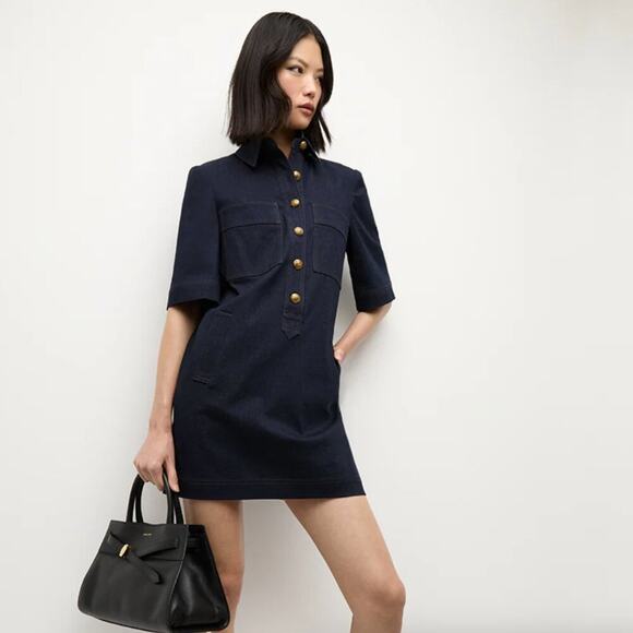 VERONICA BEARD Koulis Denim Dress US 10 - Picture 2 of 9